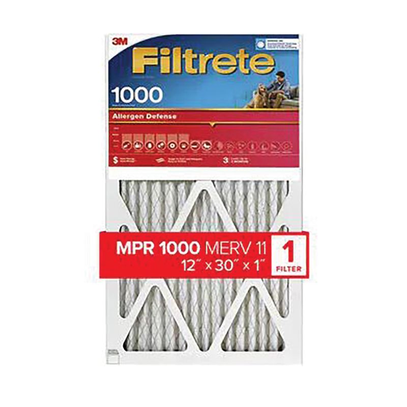 Filtrete AL42-4 Air Filter, 12 in L, 30 in W, 11 MERV, 1000 MPR, Polypropylene Frame