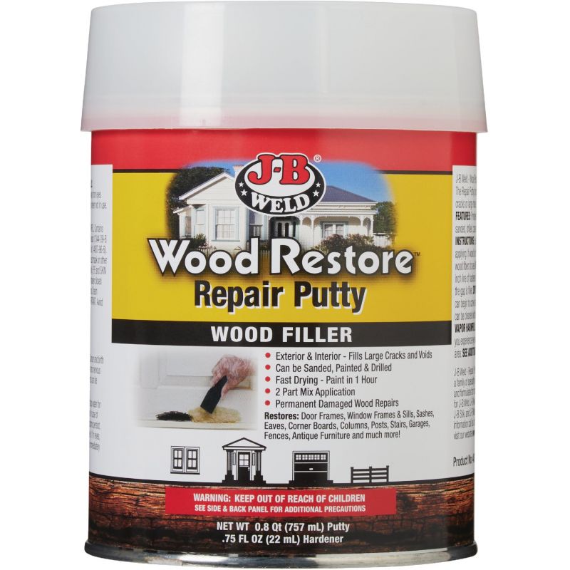 J-B Weld Wood Restore Repair Wood Putty 32 Oz., Tan