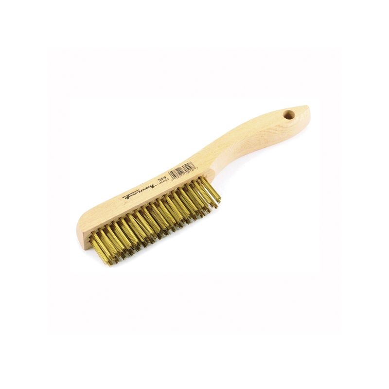 Forney 70519 Scratch Brush, 0.012 in L Trim, Brass Bristle