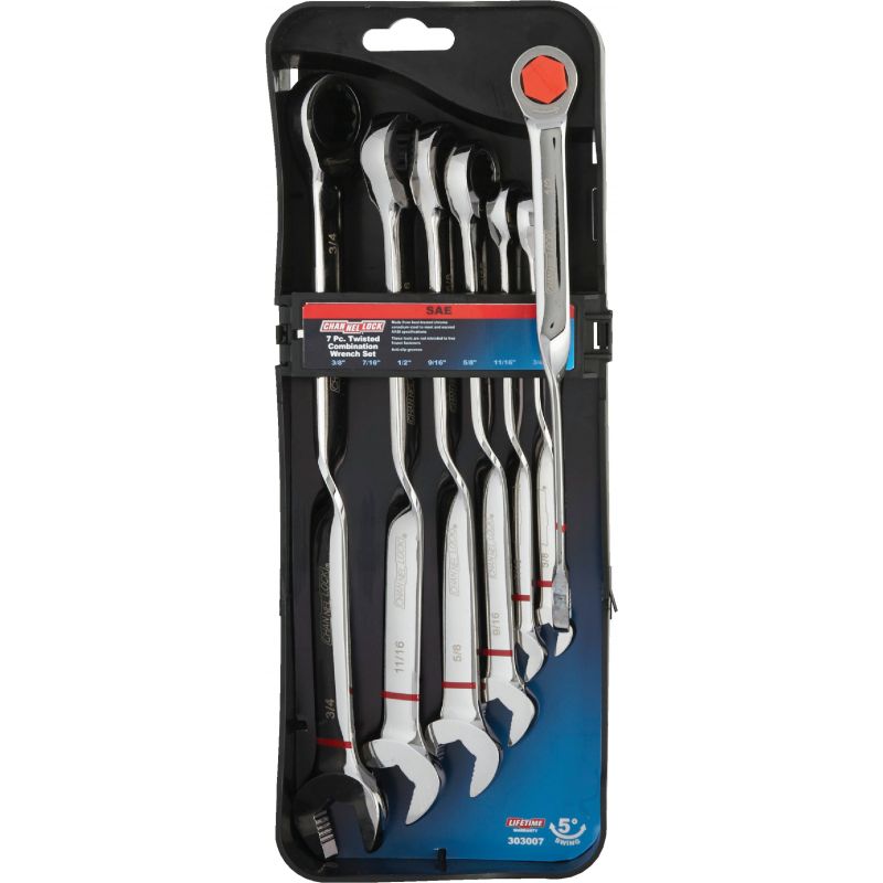 Channellock 7-Piece Twist Ratcheting Combination Wrench Set