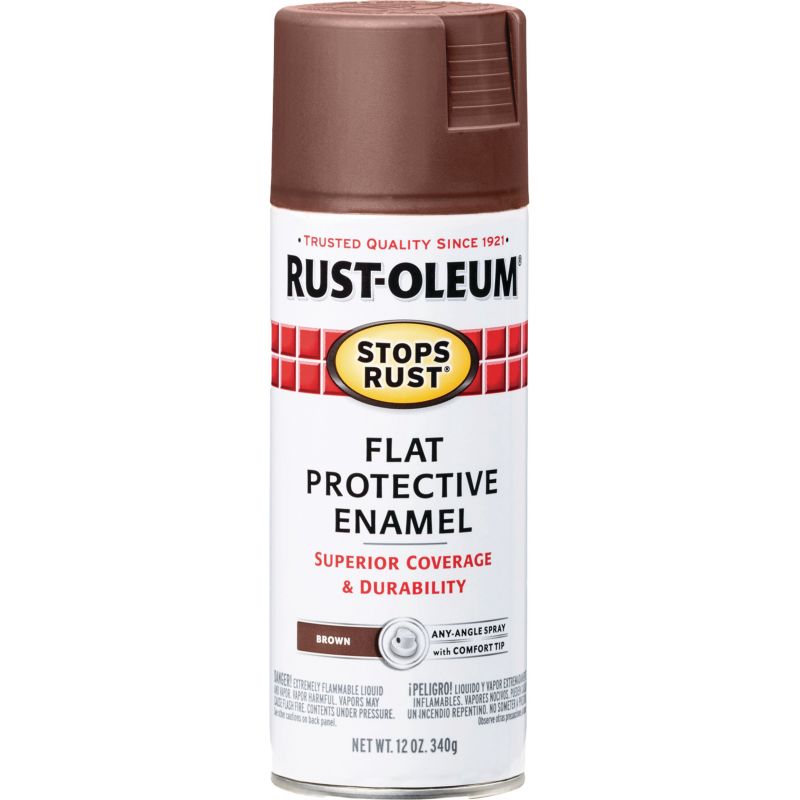 Rust-Oleum Stops Rust Protective Enamel Spray Paint 12 Oz., Brown