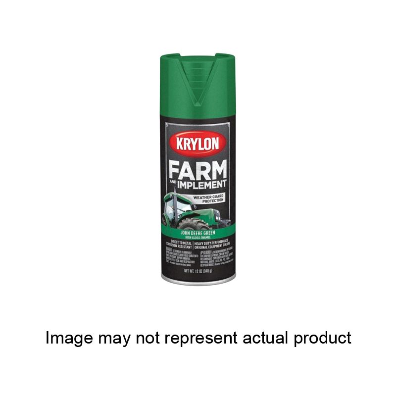 Krylon K01942000 Farm Equipment Spray, High-Gloss, Ford Gray, 12 oz Ford Gray