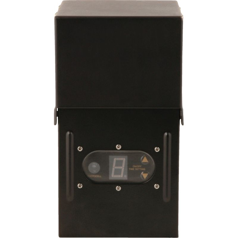 Moonrays 200W Low Voltage Control Box With Digital Photocell Black