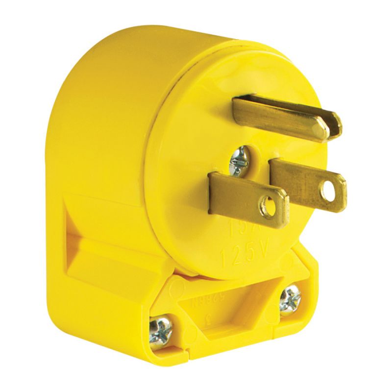 Eaton Wiring Devices 4867AN-BOX Electrical Plug, 2 -Pole, 15 A, 125 V, NEMA: NEMA 5-15, Yellow Yellow
