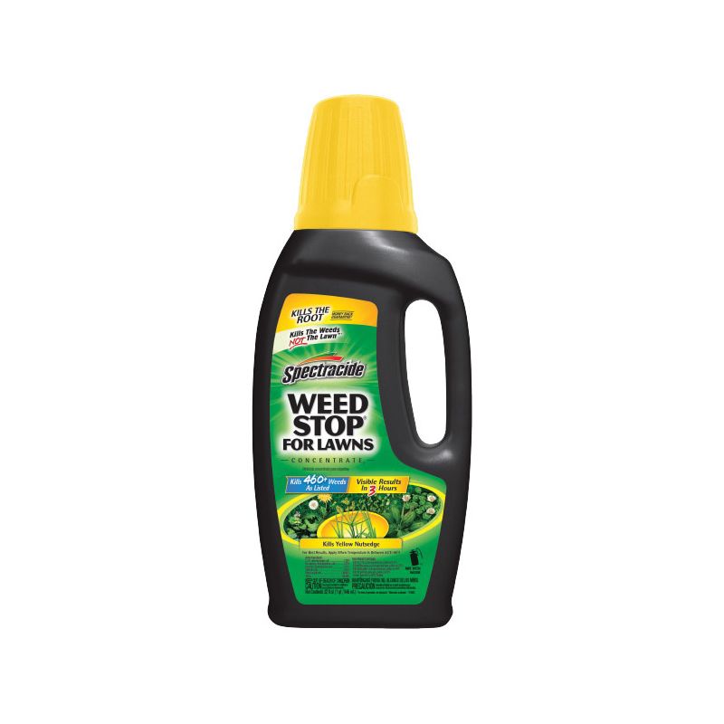 Spectracide WEED STOP HG-96540 Lawns Concentrate, Liquid, Spray Application, 32 fl-oz Bottle Brown