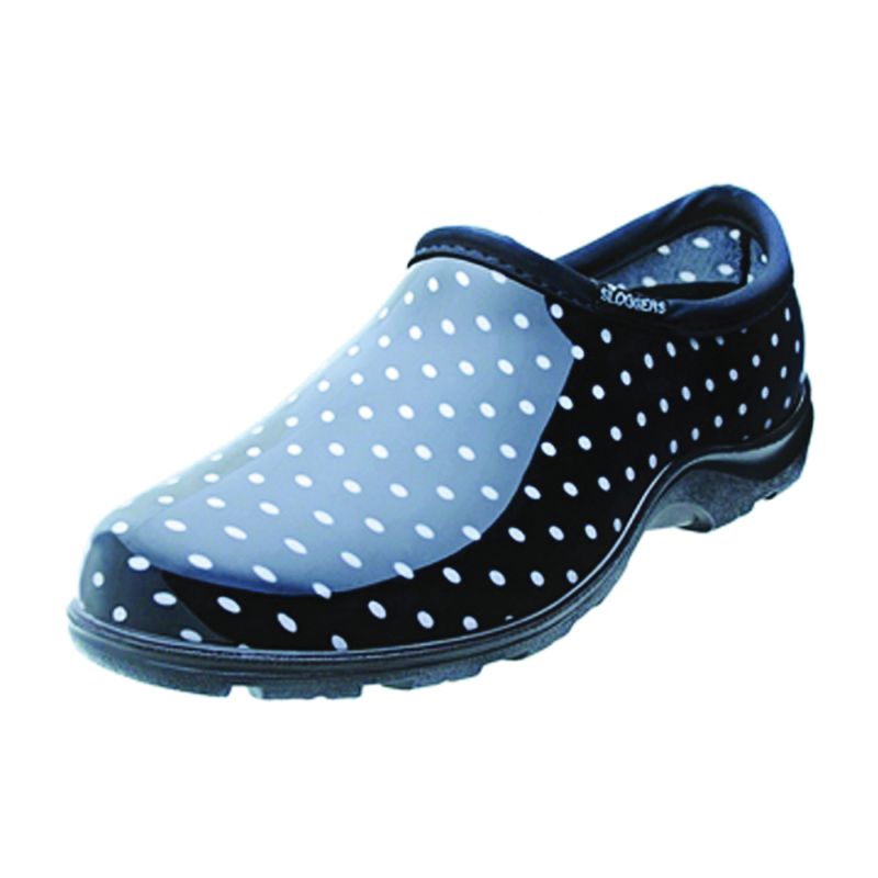 Sloggers 5113BP-10 Comfort Rain Shoes, 10 in, Black/White, Plastic Upper 10 In, Black/White