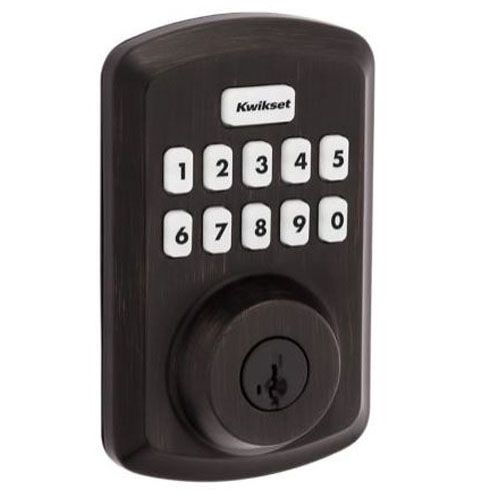 Kwikset Lock, Electronic Keypad KW1 Zinc, 250 992500-003 Buy Grade, Bronze, Venetian 3 Powerbolt Keyway