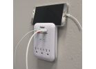 Prime Wire &amp; Cable 3-Outlet USB Charger White, 3.4