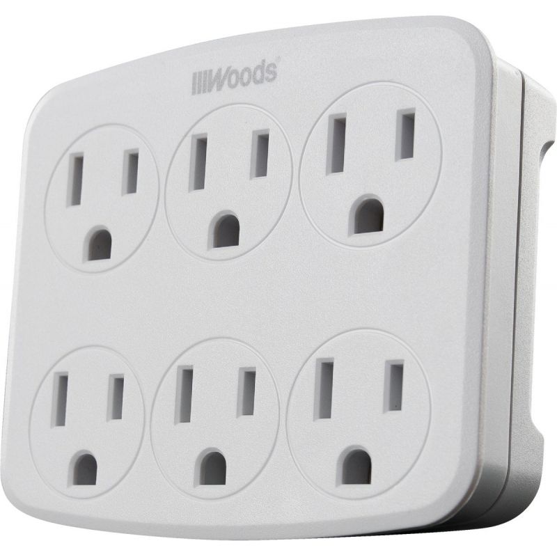 Woods 6-Outlet Tap White, 15