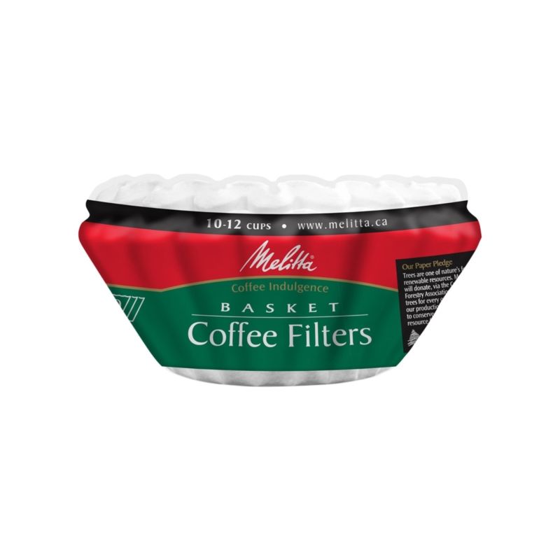 Melitta 62935 Coffee Filter, Basket, Paper, White, 100/PK White