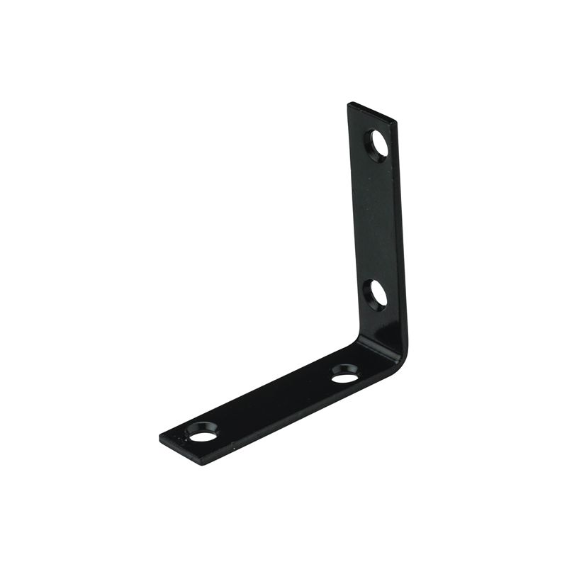 National Hardware 115BC Series N266-483 Corner Brace, 3 in L, 3/4 in W, Steel, 0.011 Thick Material Black