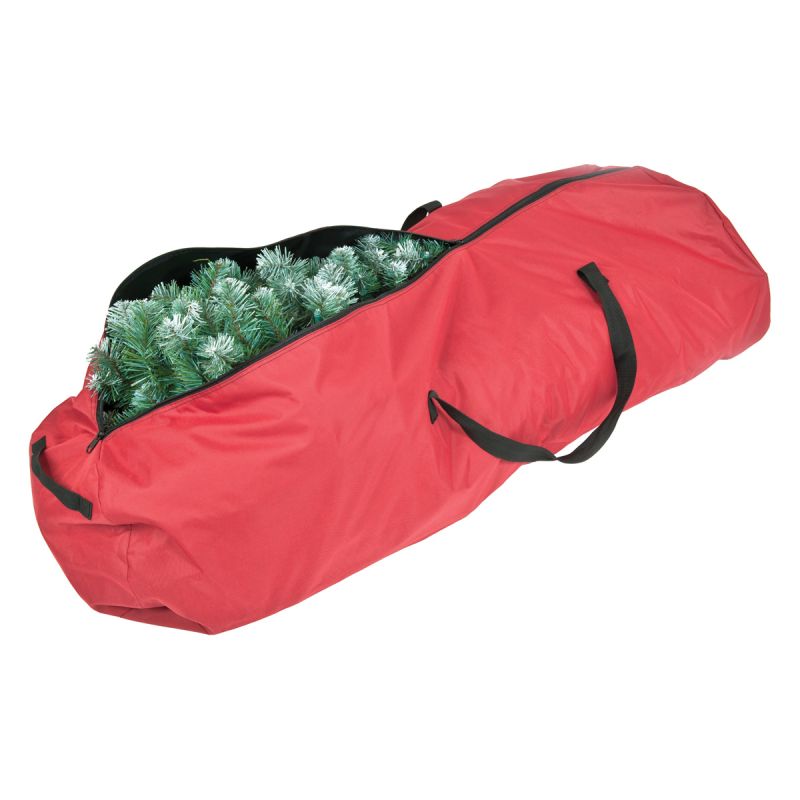 Treekeeper SB-10141 Rolling Storage Bag, M, 6 to 7-1/2 ft Capacity, Polyester, Red, Zipper Closure, 55 in L M, 6 To 7-1/2 Ft, Red (Pack of 12)