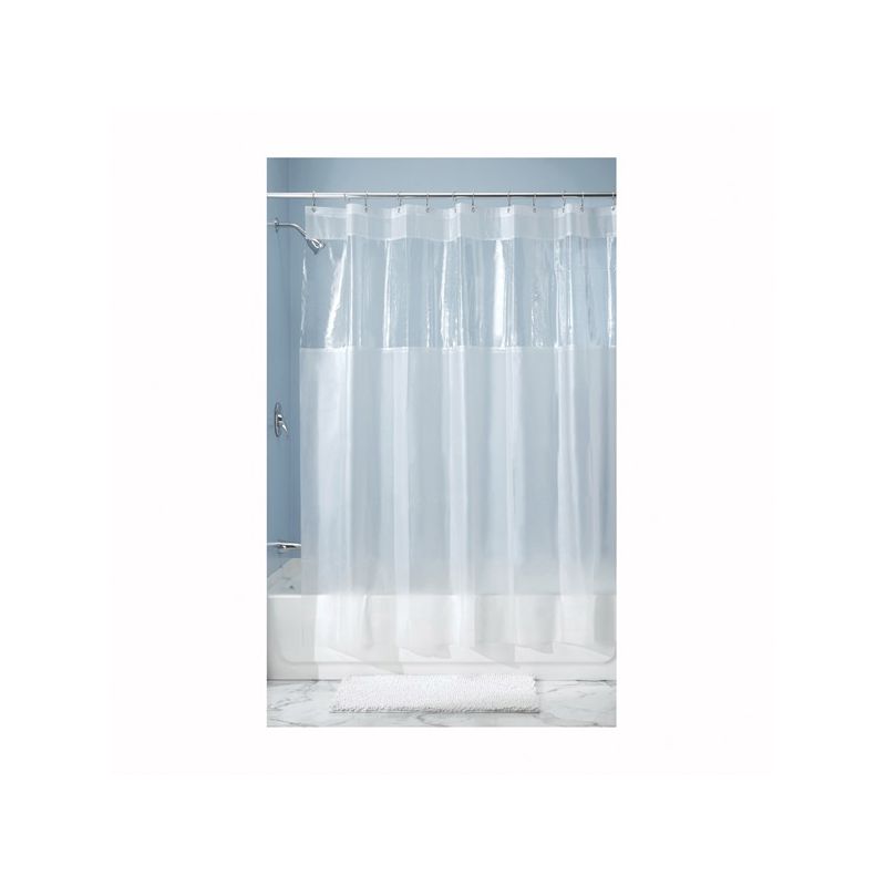 iDESIGN 26680 Shower Curtain, 72 in L, 72 in W, Vinyl, Clear Clear