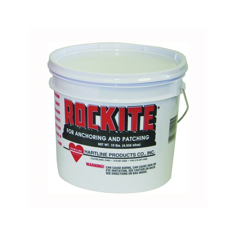 Rockite 10010 Expansion Cement, Powder, White, 1 hr Curing, 10 lb Pail White