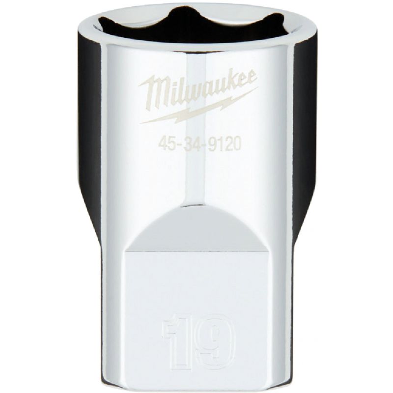 Milwaukee 1/2 In. Drive Socket w/FOUR FLAT Sides 19 Mm