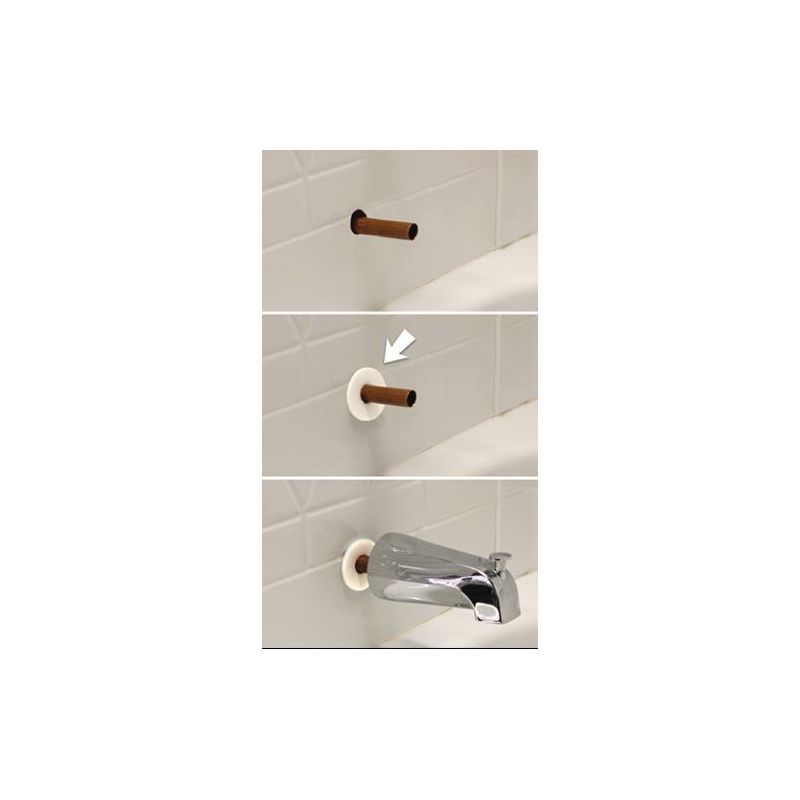 Plumb Pak K820-20 Stub-Out Moisture Guard, Plumbers Patch, Cell Foam, White, For: Tub Spouts and Showerheads White