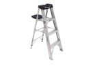 Werner 374 Step Ladder, 4 ft H, Type IA Duty Rating, Aluminum, 300 lb, 3-Step, 8 ft Max Reach Black