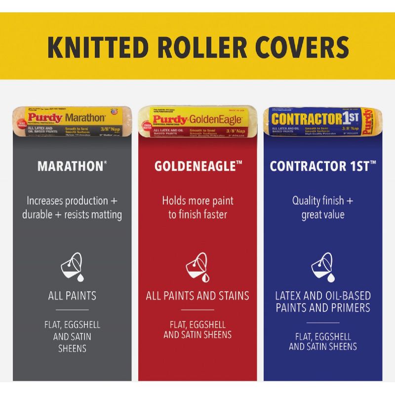 Purdy Contractor 1st Knit Fabric Roller Cover