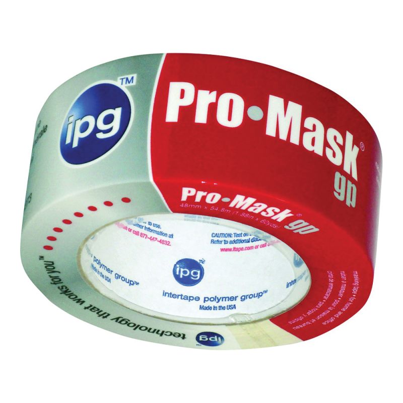 IPG 5103-2/91394 Masking Tape, 60 yd L, 1.87 in W, Smooth Crepe Paper Backing, Beige Beige