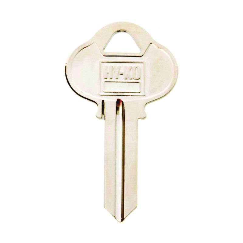 Hy-Ko 11010S1 Key Blank, Brass, Nickel, For: Sargent Cabinet, House Locks and Padlocks (Pack of 10)