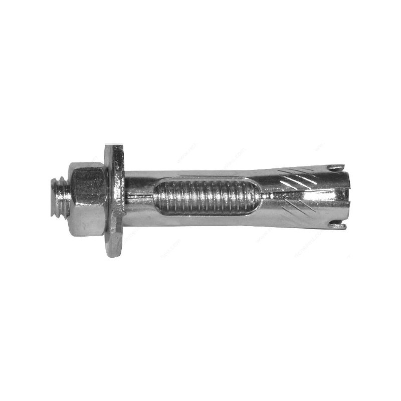 Reliable SA12214J Expansion Sleeve Anchor, 1/2 in Dia, 2-1/4 in L, 532 kg Ceiling, 587 kg Wall, Steel, Zinc