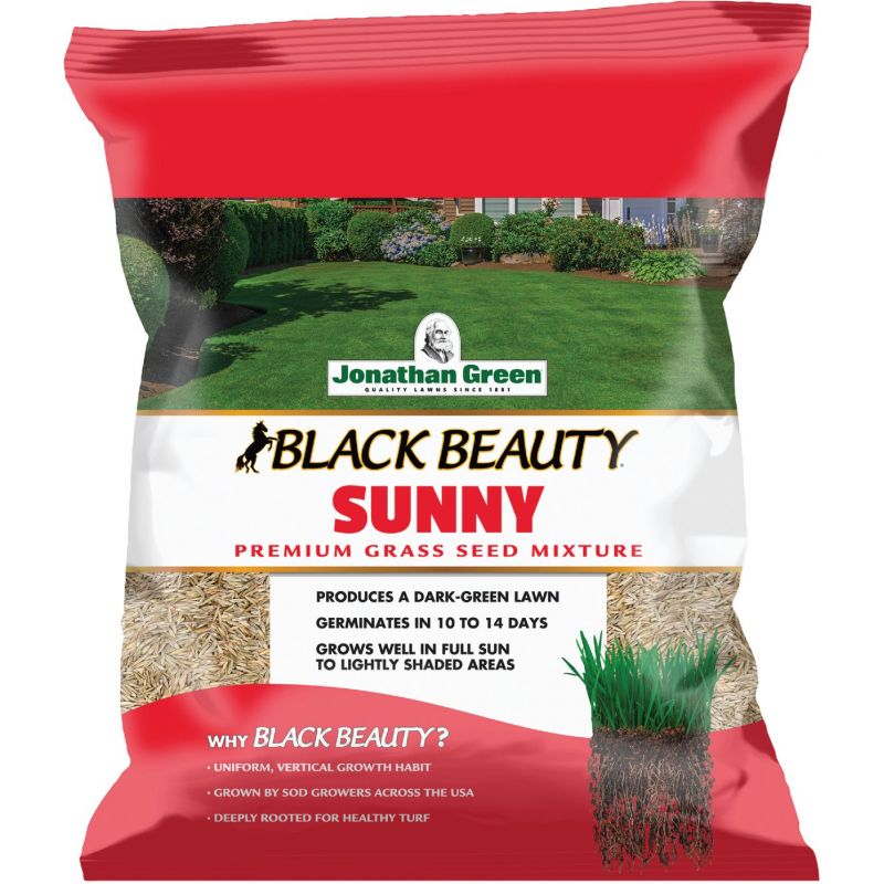 Jonathan Green Black Beauty Full Sun Grass Seed Mixture Medium Texture, Dark Green Color