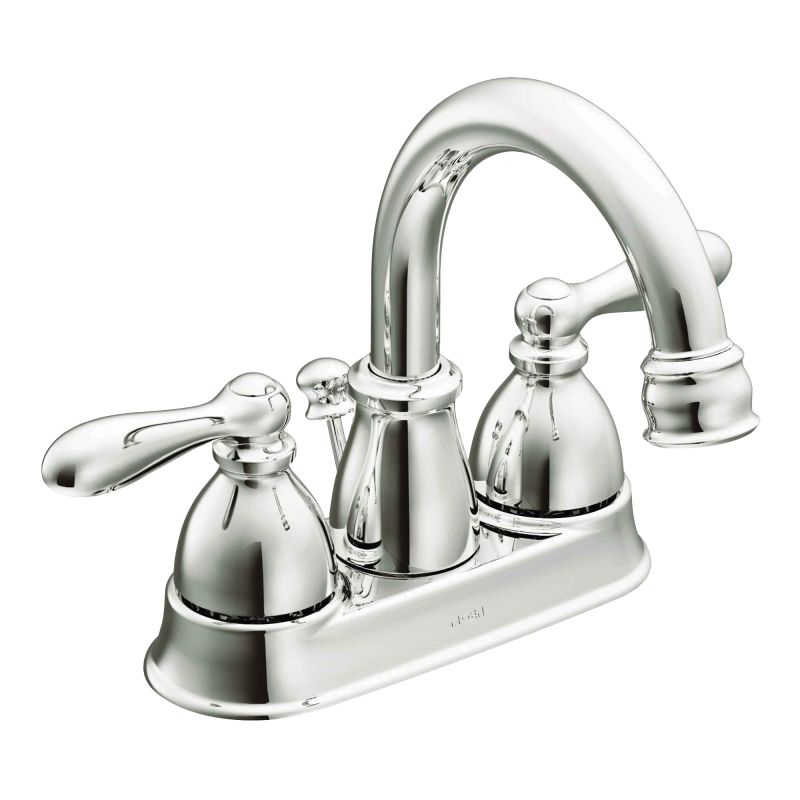 Moen Caldwell Series WS84667 Bathroom Faucet, 1.2 gpm, 2-Faucet Handle, Metal, Chrome Plated, Lever Handle