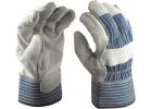 Do it Best Lightweight Leather Work Glove XL, Gray &amp; Blue