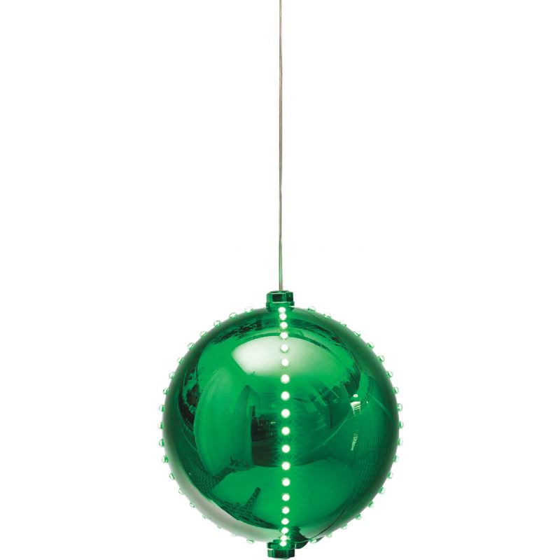 Alpine 7 In. LED Lighted Christmas Ornament Green