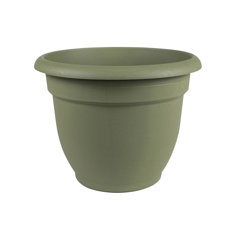 Bloem 20-56408 Planter, 8 in Dia, 7 in H, 8-3/4 in W, Round, Plastic, Living Green 1 Gal, Living Green