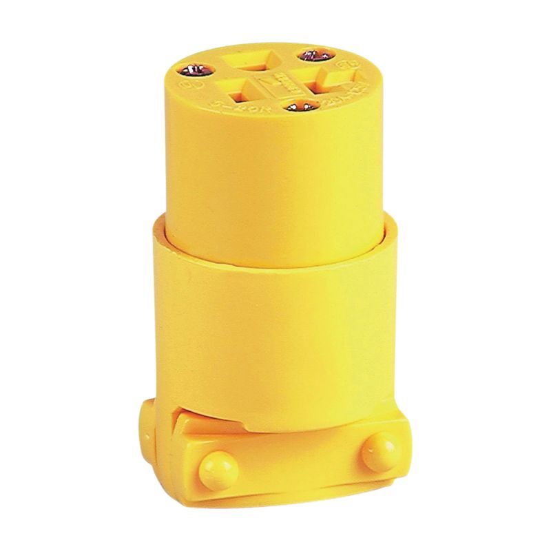 Eaton Wiring Devices 4228-BOX Electrical Connector, 2 -Pole, 20 A, 125 V, NEMA: NEMA 5-20R, Yellow Yellow