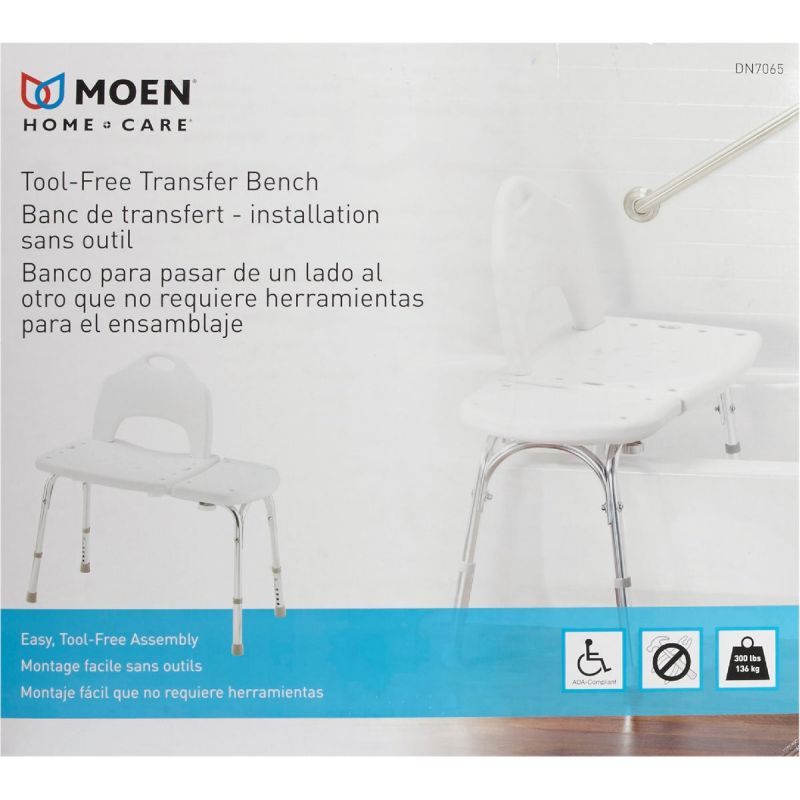 Moen Home Care Transfer Bench Shower &amp; Tub Seat White