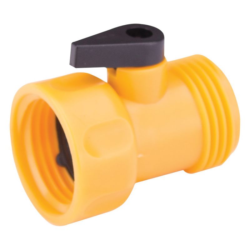 Landscapers Select GC5143L Hose Shut-Off Valve, 3/4 in, Female, 1 -Port/Way, Plastic Body, Yellow Yellow