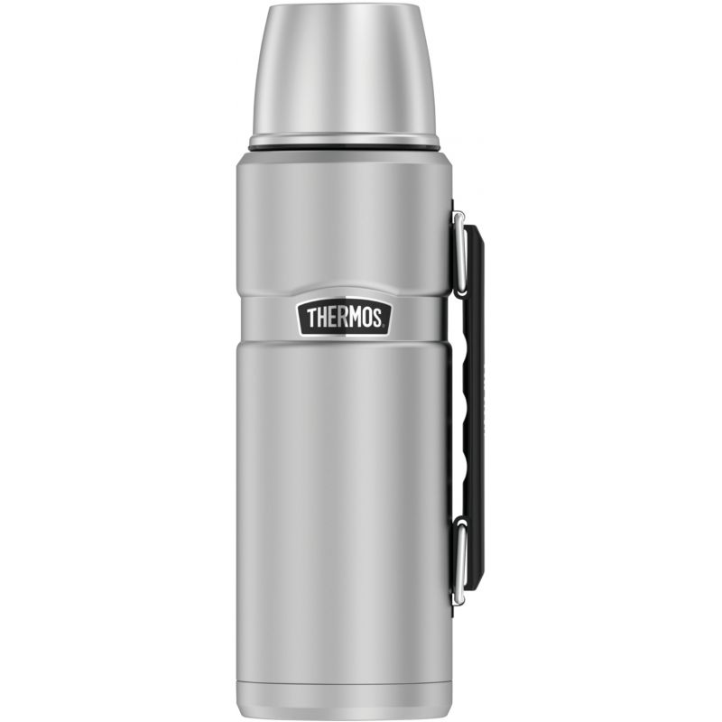 Thermos Stainless King Insulated Vacuum Bottle with Handle 40 Oz., Stainless Steel