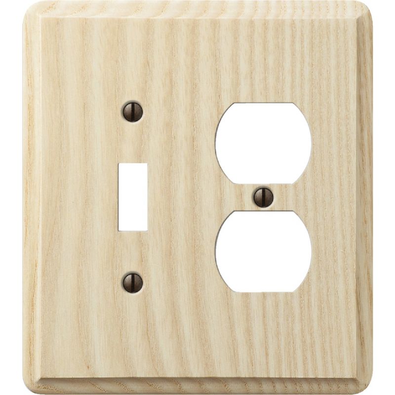 Amerelle Wood Combination Wall Plate Unfinished Ash
