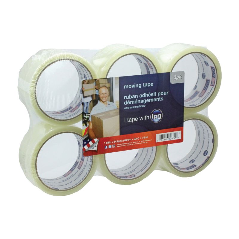 IPG 2662 Sealing Tape, 54.6 yd L, 1.88 in W, Polypropylene Backing, Clear Clear