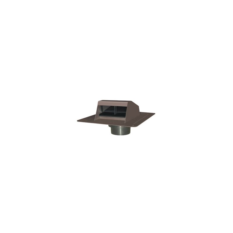 Duraflo 6011BR Exhaust Vent, 10.94 in OAL, 12.98 in OAW, 117 sq-in Net Free Ventilating Area, Polypropylene, Brown Brown