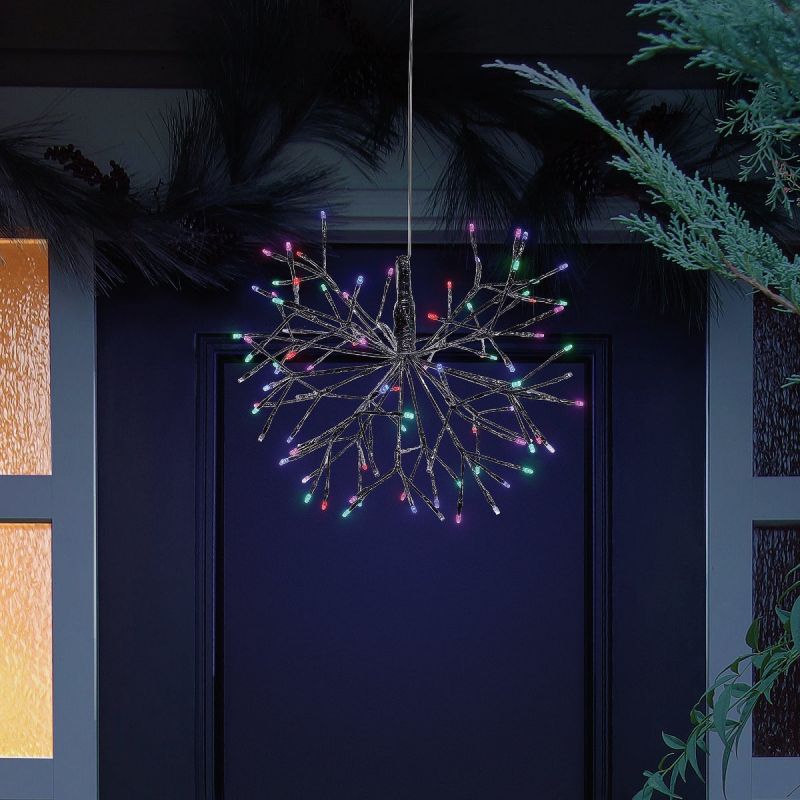 Alpine LED Multi-Color Snowflake Ornament Lighted Decoration