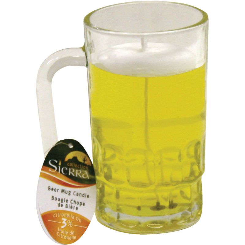 Sierra Beer Mug Citronella Candle Yellow, 7.1 Oz.