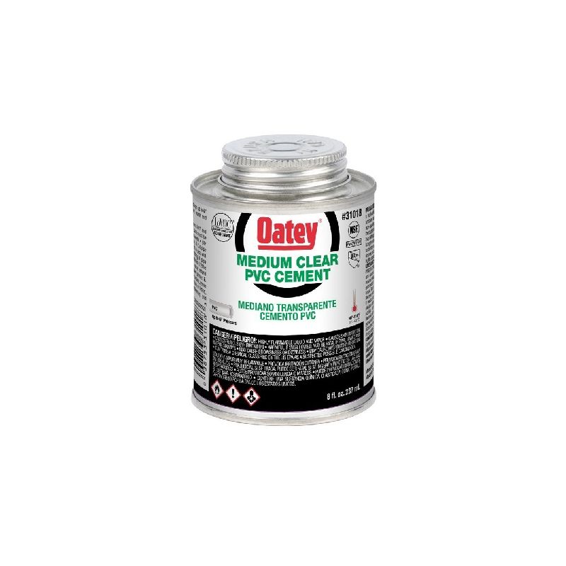 Oatey 31018 Cement, 8 oz, Liquid, Clear Clear