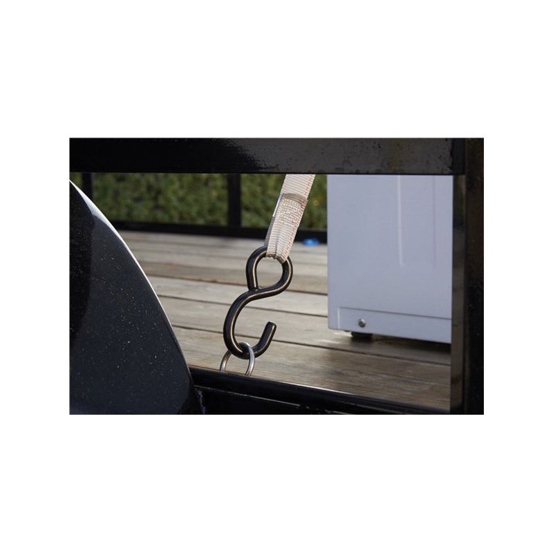 Keeper 89514 Tie-Down, 1 in W, 14 ft L, Gray, 500 lb Working Load, S-Hook End Gray (Pack of 8)