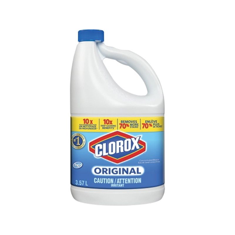 Clorox 01378 Original Concentrated Bleach, 3.57 L Bottle (Pack of 3)