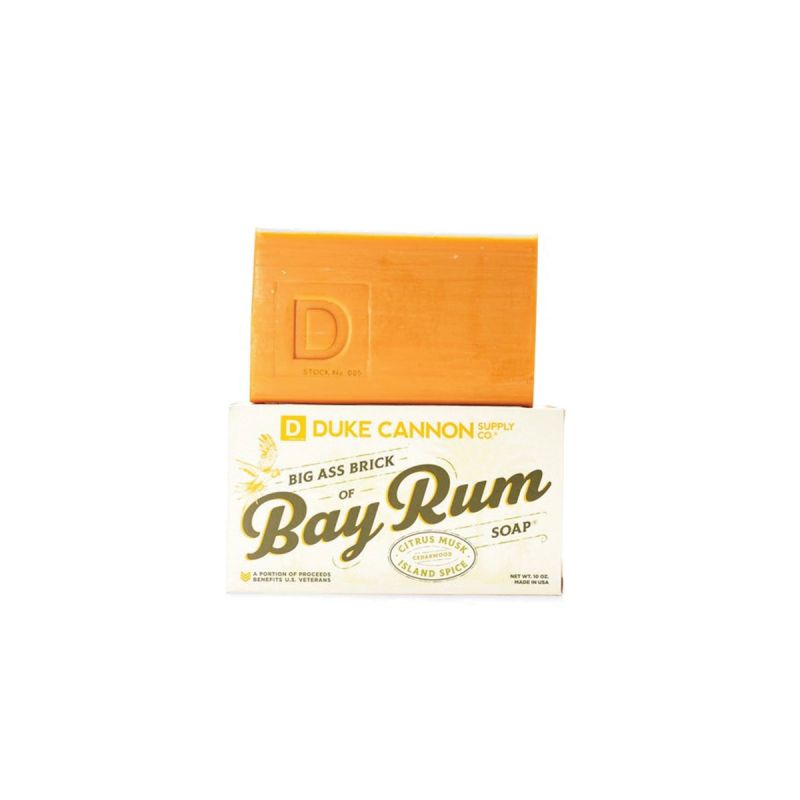 Duke Cannon 01BAYRUM Big Ass Brick of Bay Rum Soap, Bar, Cedar Wood, Citrus Musk, Island Spices, 10 oz