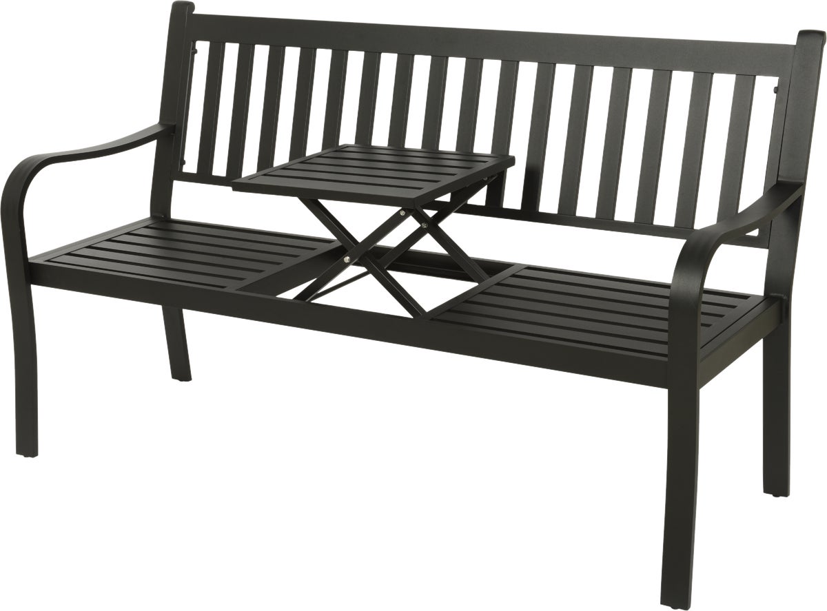 Buy Decoris Garden Furniture Nottingham Bench Black