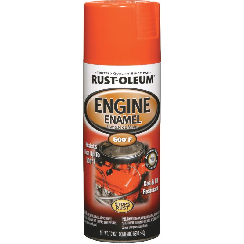 Rust-Oleum Stops Rust Enamel Engine Paint Chevy Orange, 12 Oz.