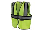 DeWALT DSV221-XL Economical Safety Vest, XL, Polyester, Green, Zipper Closure XL, Green