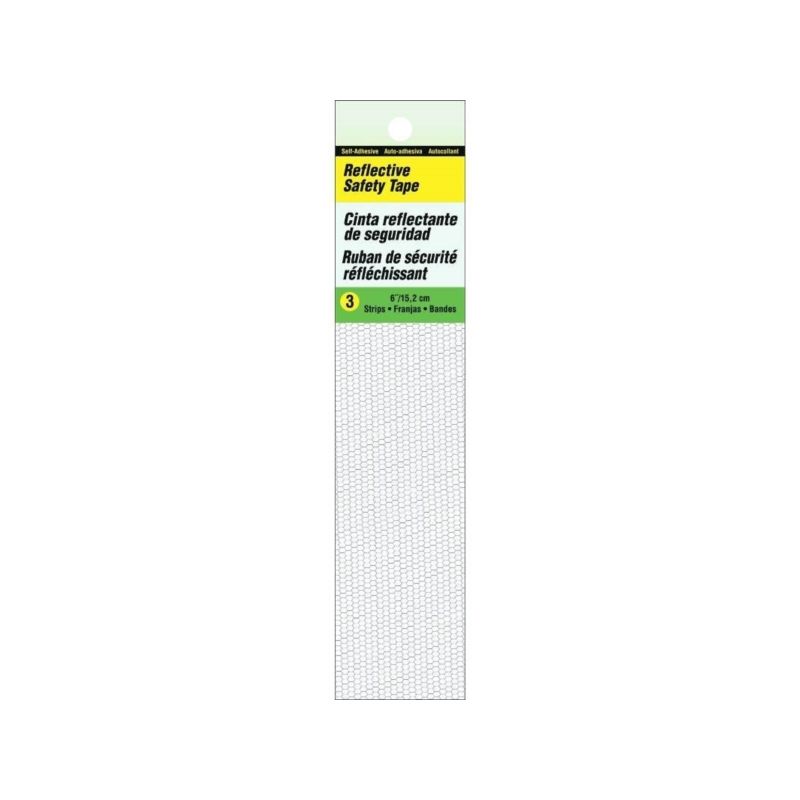 Hy-Ko TP-3WH Reflective Safety Tape, 6 in L, White White