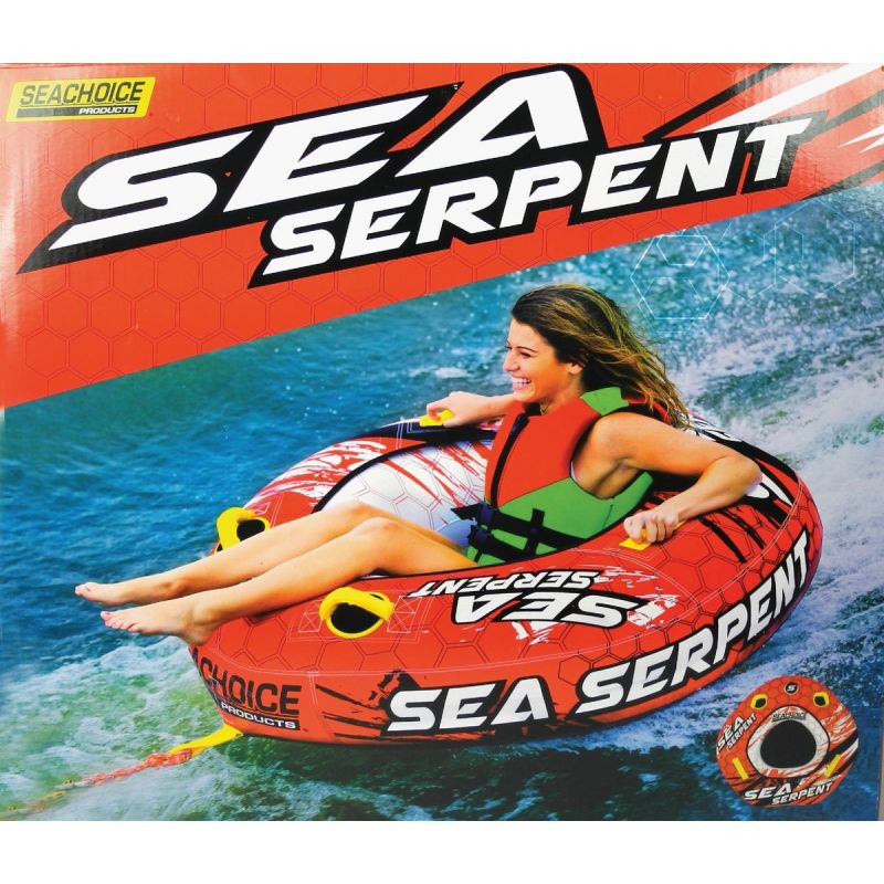 Seachoice Sea Serpent Towable Tube 50 In. X 48 In., 1 Rider
