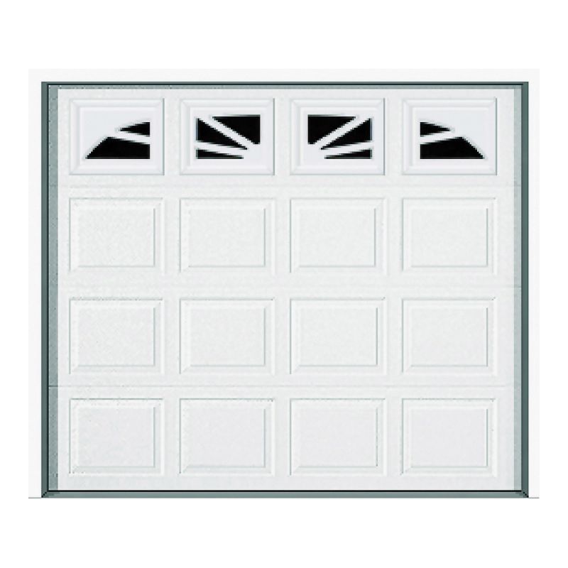 Wayne Dalton 9100 Garage Door, 9 ft W Door, 7 ft H Door, Steel Door, White White