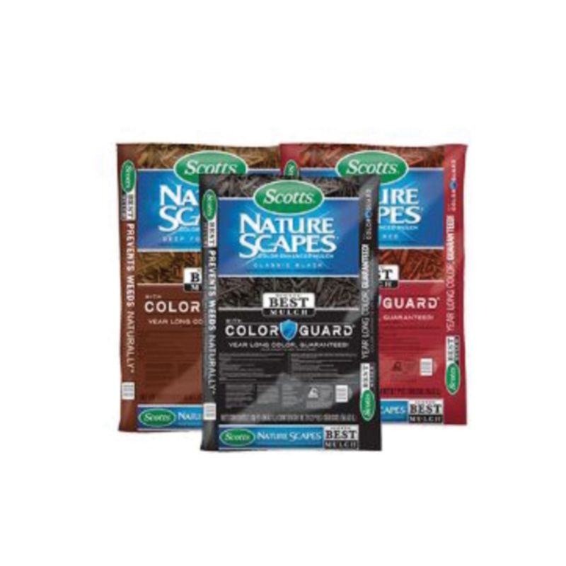 Scotts Nature Scapes 88502440 Color Enhanced Mulch, Black, 2 cu-ft Bag Black